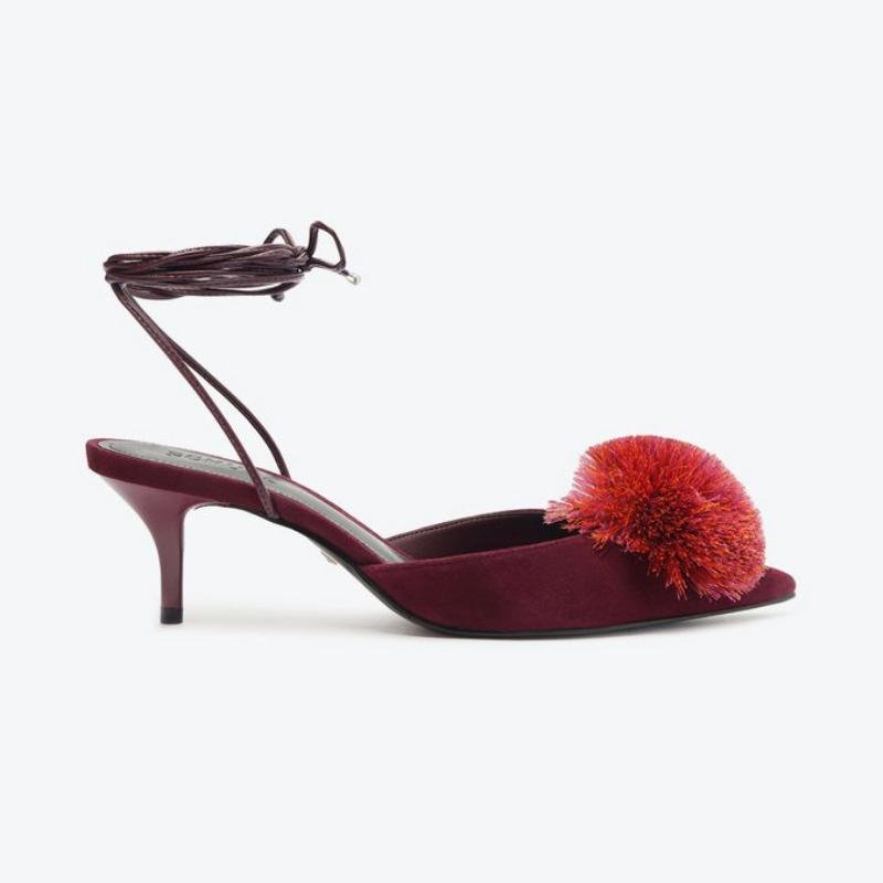 Mule Schutz Jules Mid Vinho – Elegância e Conforto em Couro