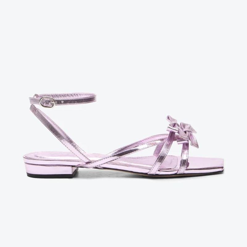 Sandália Vicenza Flat Mathi Lilás | Elegância e Leveza