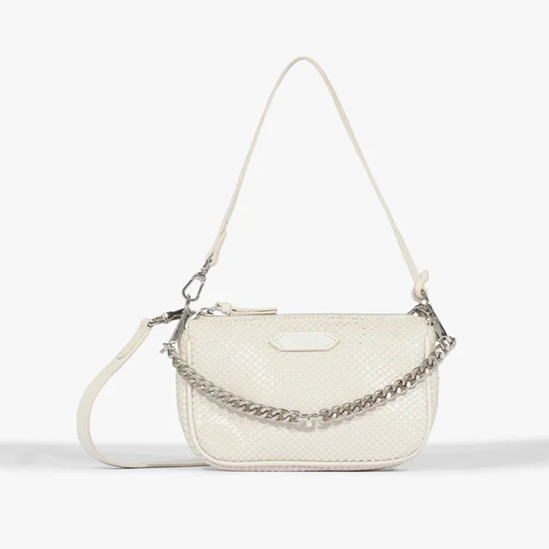 Bolsa Schutz Satchel 944 Média Couro Cinza Sofisticada com Design