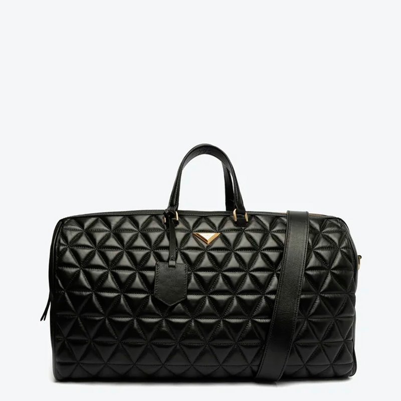 Bolsa Schutz Satchel 944 Média Couro Cinza Sofisticada com Design