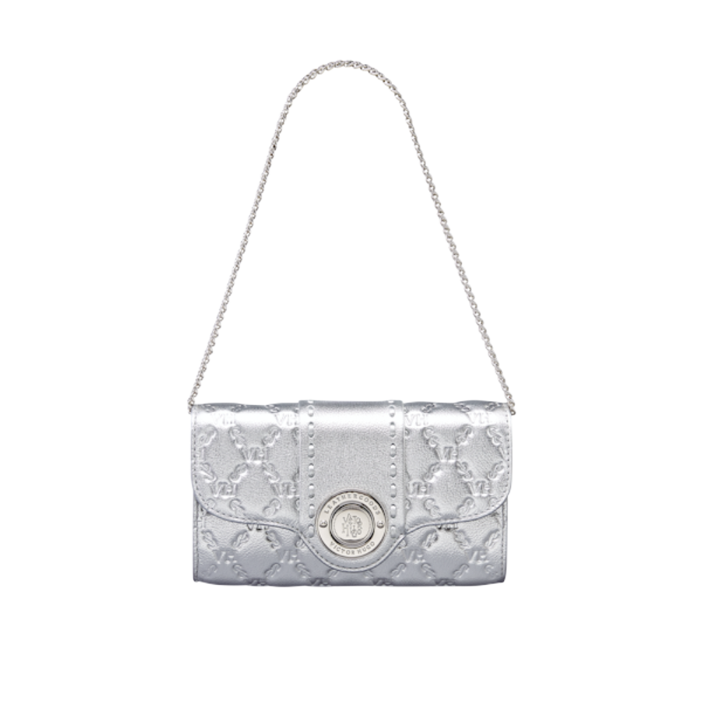 Bolsa Lock Clutch Elos VH Couro Níquel Paladium | Maestà Scarpa