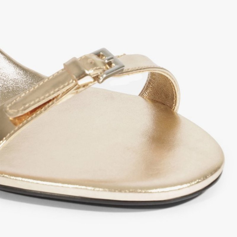 Sandália Schutz Aurora Sling Couro Dourada – Brilho Sofisticado