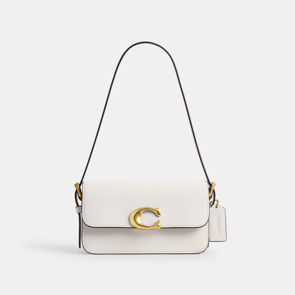 COACH ミニゾエ Bolsa Coach Zoe Shoulder Off-White – Minimalismo Sofisticado com
