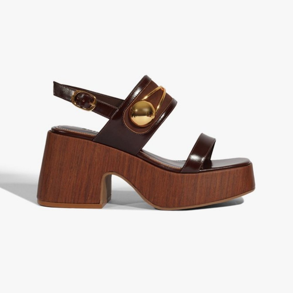 Sandália Schutz Plataforma Ornella Couro – Estilo e Sofisticação