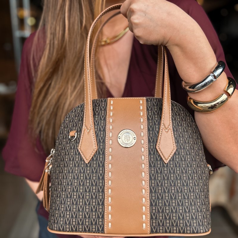 Bolsa Flora Blason Canvas Nugget Cuoio Light Chantarelle