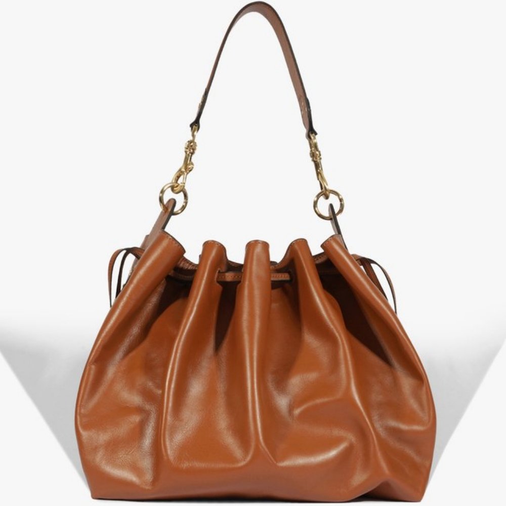 美巣　W500 Bolsa Schutz Grande Hazel Couro Marrom Elegância e Espaço