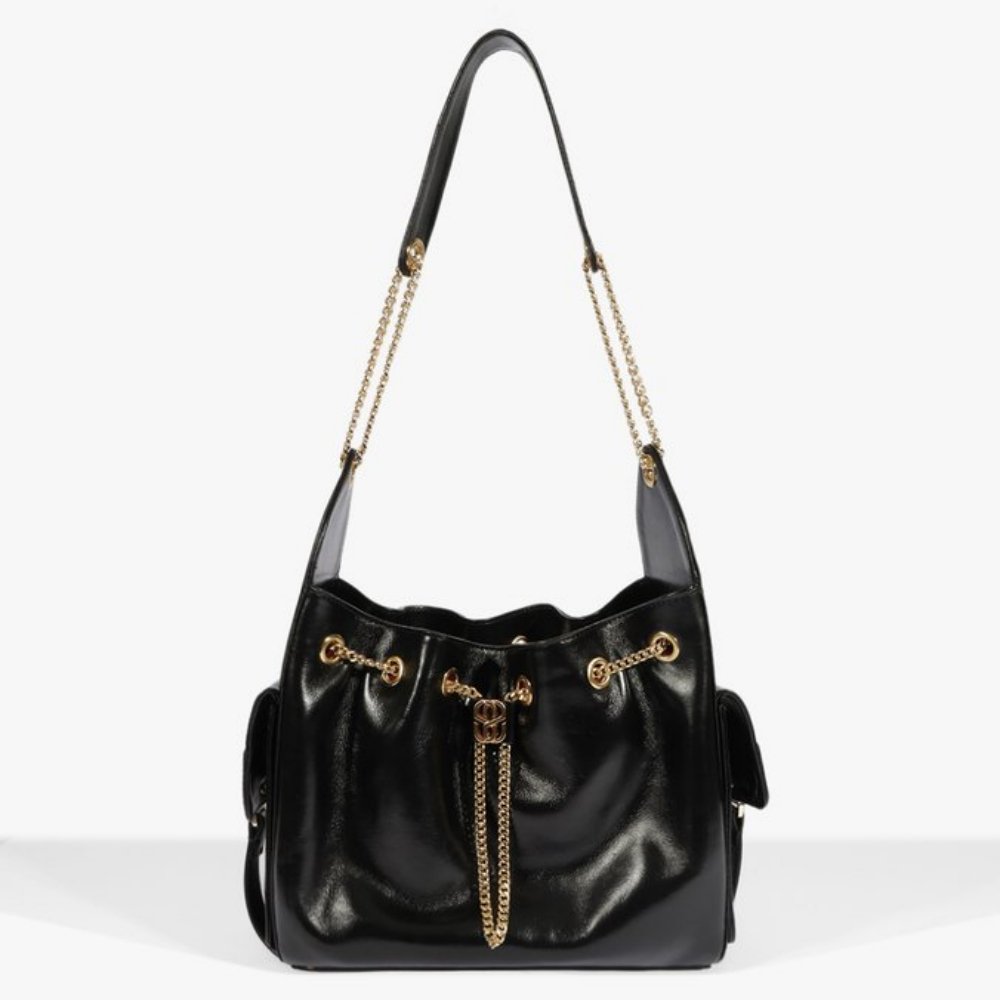 Bolsa Schutz Tiracolo Média Lilibet Couro Preta – Elegância e