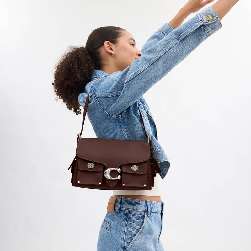 Bolsa Coach Cargo Turnlock Soft Tabby Marrom Escuro – Estilo e