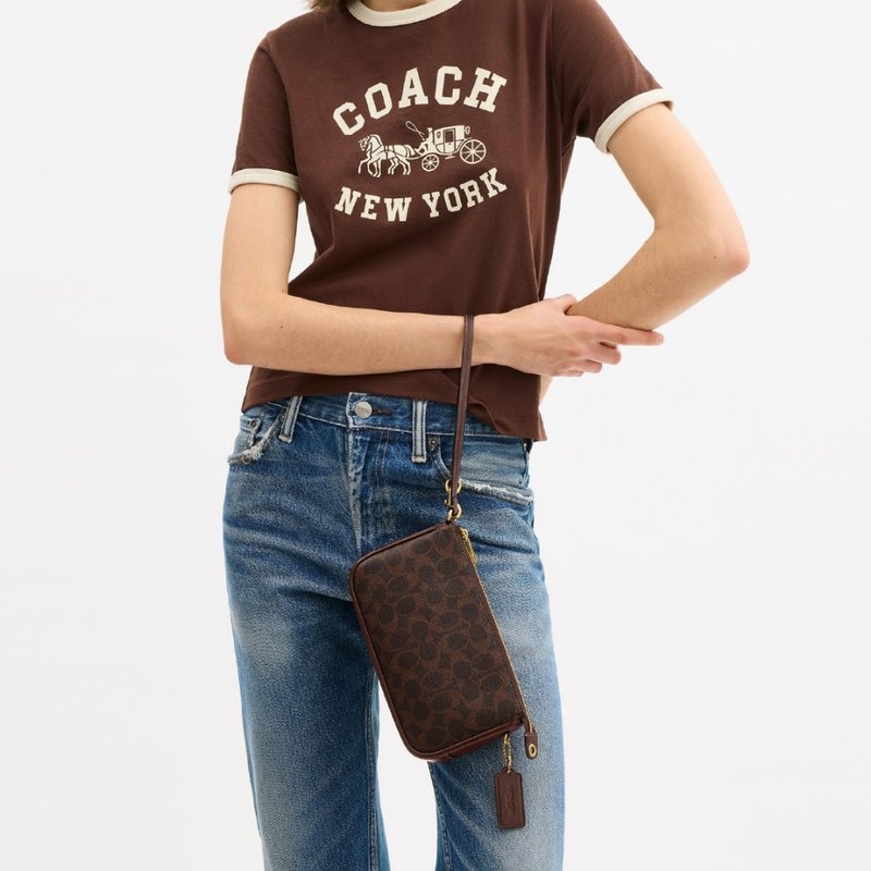 Bolsa Coach Coated Canvas Signature Plaza 22 Marrom | Elegância e