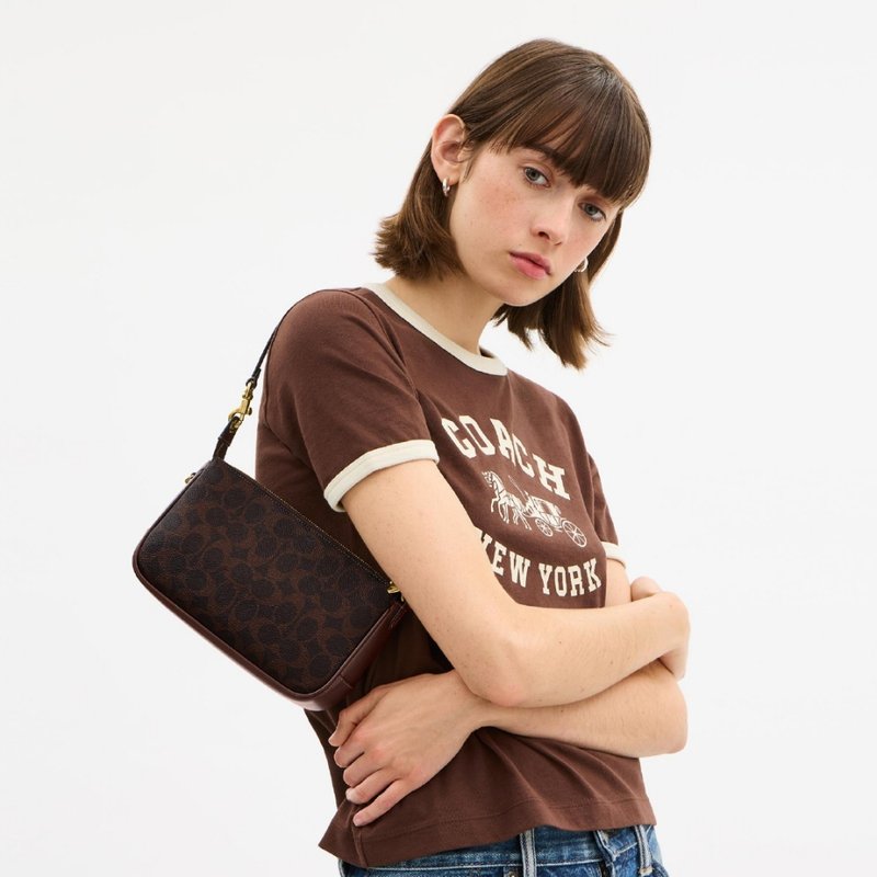 Bolsa Coach Coated Canvas Signature Plaza 22 Marrom | Elegância e