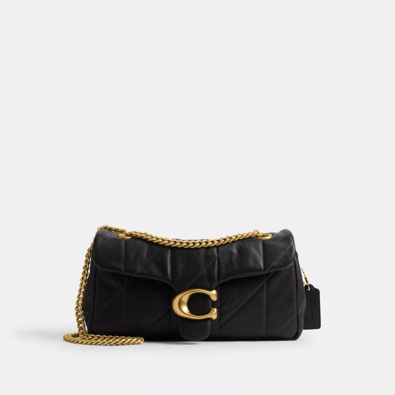 Bolsa Coach Tabby Shoulder Bag 26 Quilting Preta com Detalhes