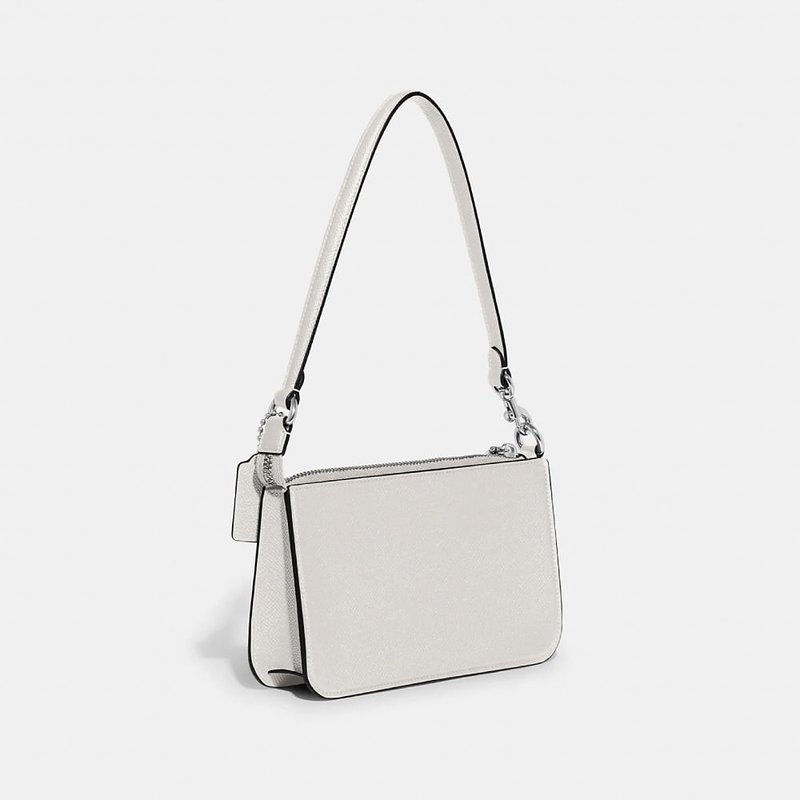 Bolsa Coach Pouch Signature Detail Off White Sofisticada com
