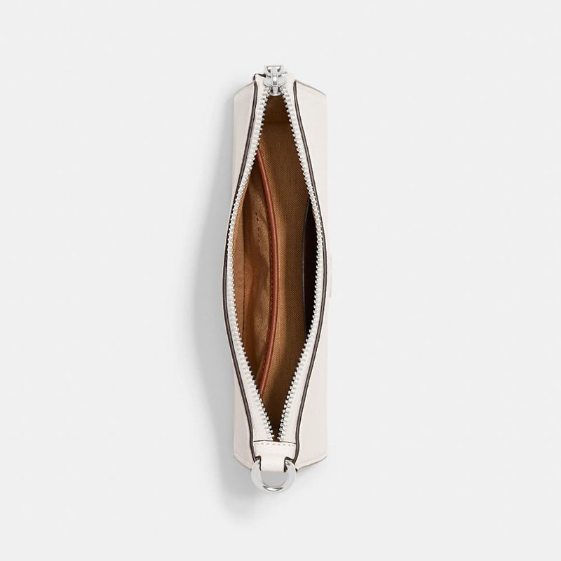 Bolsa Coach Pouch Signature Detail Off White Sofisticada com