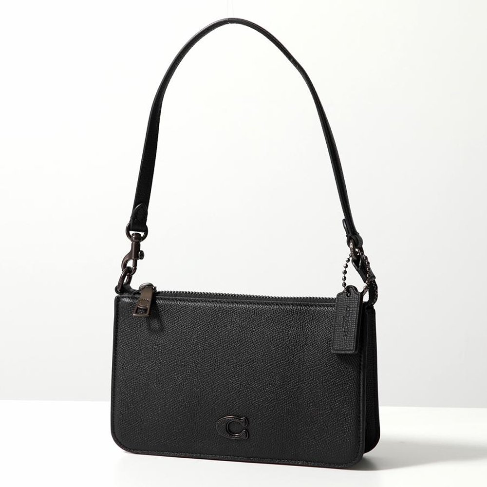 Bolsa Coach Pouch Signature Detail Off White Sofisticada com